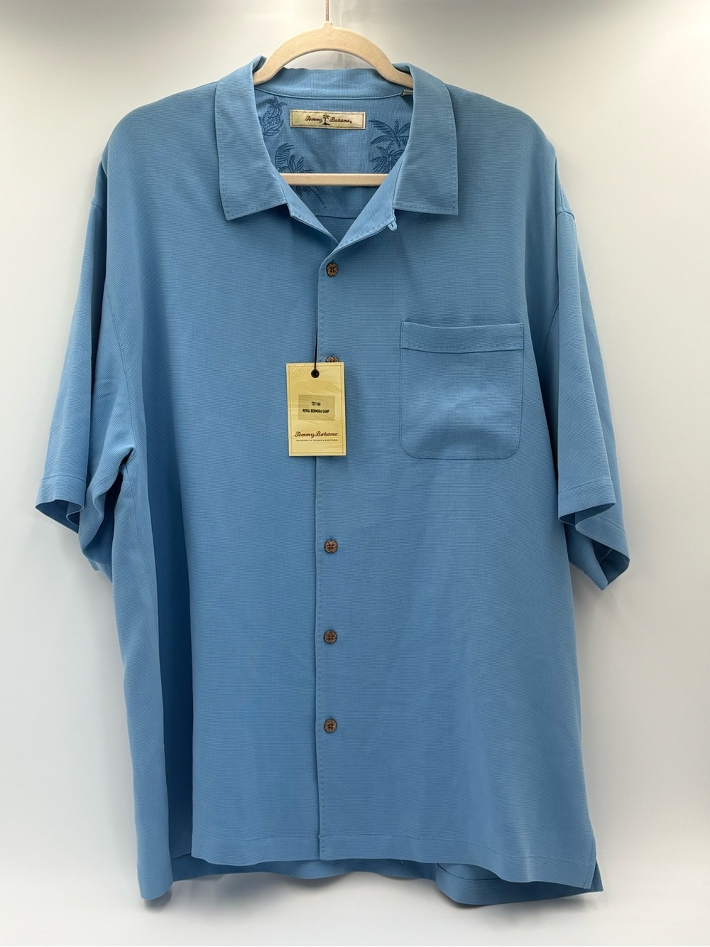 Tommy Bahama Royal Bermuda Camp 100% Silk Blue Button-Up Shirt Men’s XL NWT